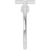 Platinum Round Natural Citrine Negative Space Cross Ring - view 14