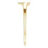 14K Gold Youth Heart & Cross Ring - Yellow Gold - view 4