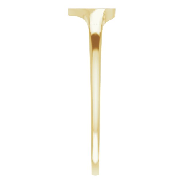 14K Gold Youth Heart & Cross Ring - Yellow Gold - view 4