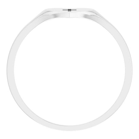 Platinum Youth Heart & Cross Ring - view 2