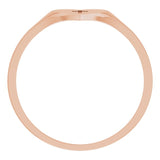 14K Gold Youth Heart & Cross Ring - Rose Gold - view 2