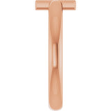 14K Gold Round Natural Amethyst Sideways Cross Ring - Rose Gold - view 14