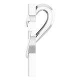 14K Gold Youth Cross with Heart Necklace or Pendant - White Gold - view 3