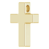 14K Gold Petite Cross Necklace or Pendant - Yellow Gold - view 2