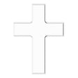 Platinum Petite Cross Necklace or Pendant