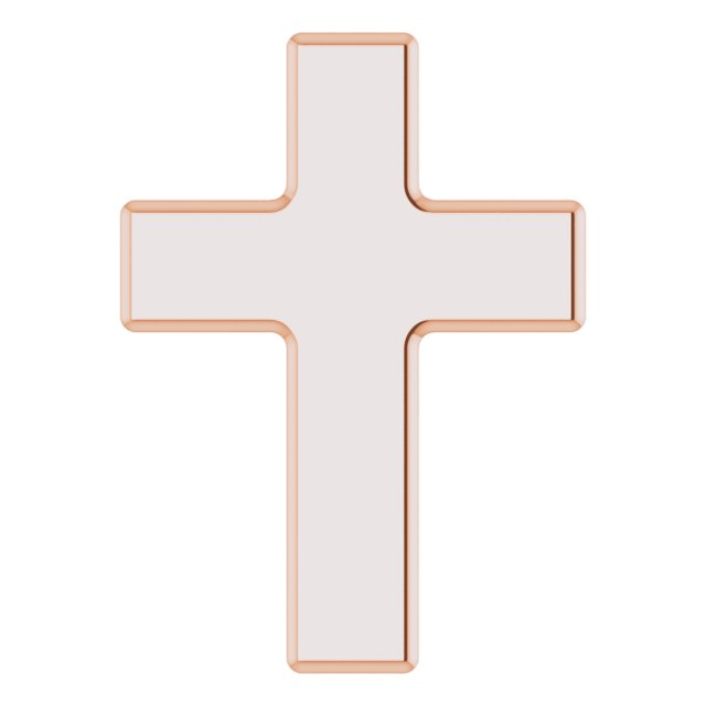 14K Gold Petite Cross Necklace or Pendant - Rose Gold