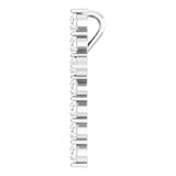 Platinum Round Natural Diamond Accented Cross Necklace or Pendant – up to 1/6 CTW - view 12