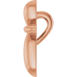 14K Gold Cross Necklace or Pendant – 10x7.72mm - Rose Gold - view 3