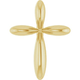 14K Gold Cross Necklace or Pendant – 10x7.72mm - Yellow Gold