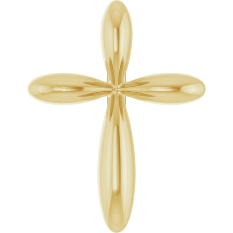 14K Gold Cross Necklace or Pendant – 10x7.72mm - Yellow Gold