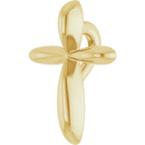 14K Gold Cross Necklace or Pendant – 10x7.72mm - Yellow Gold - view 2