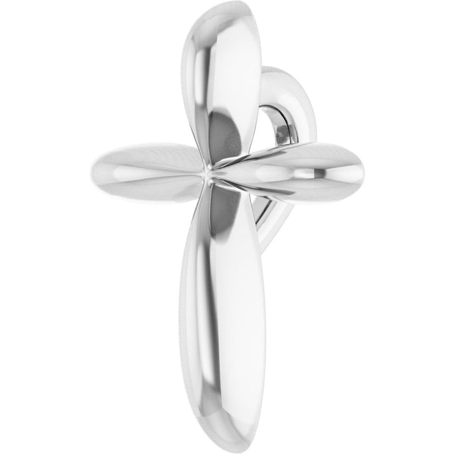Platinum Cross Necklace or Pendant – 10x7.72mm - view 2