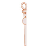 14K Gold Nail Cross Necklace or Pendant - Rose Gold - view 6