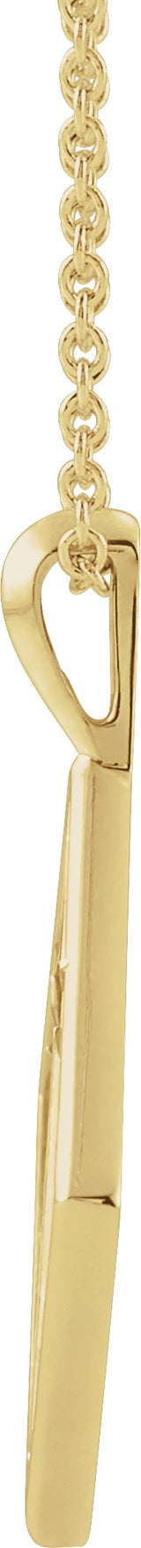 14K Gold Ornate Pierced Cross Necklace or Pendant - Yellow Gold - view 2