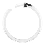 14K Gold Negative Space Cross Ring - White Gold - view 2