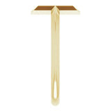 14K Gold Negative Space Cross Ring - Yellow Gold - view 4