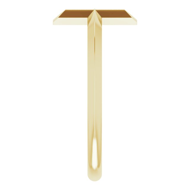 14K Gold Negative Space Cross Ring - Yellow Gold - view 4