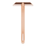 14K Gold Negative Space Cross Ring - Rose Gold - view 4
