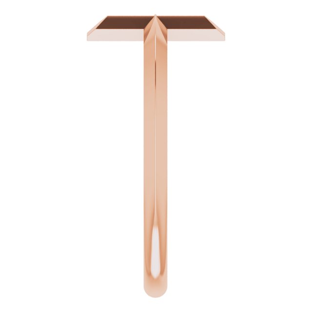14K Gold Negative Space Cross Ring - Rose Gold - view 4