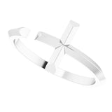 Platinum Negative Space Cross Ring - view 5