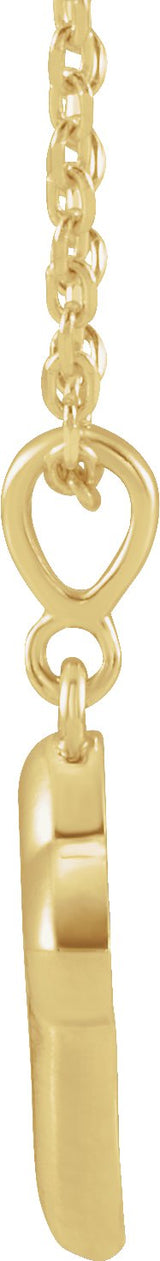 14K Gold Petite Open Cross Necklace or Pendant - Yellow Gold - view 2
