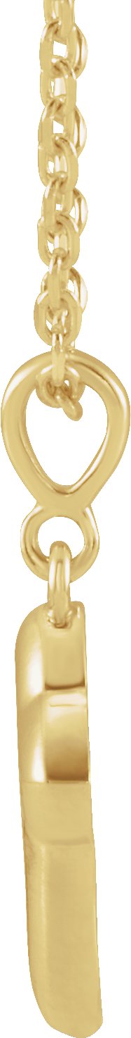 14K Gold Petite Open Cross Necklace or Pendant - Yellow Gold - view 2