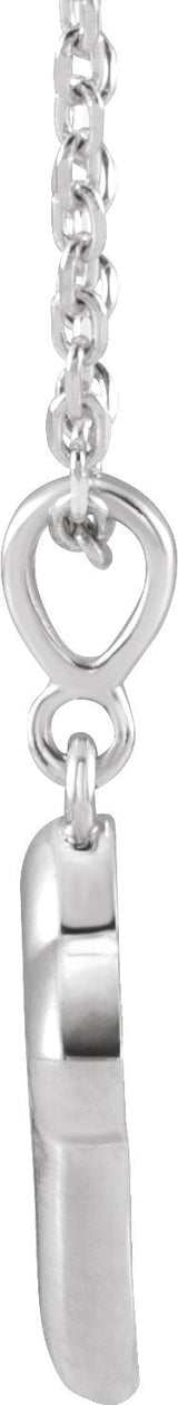 Platinum Petite Open Cross Necklace or Pendant - view 2