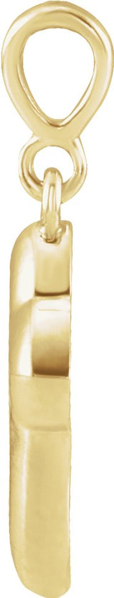 14K Gold Petite Open Cross Necklace or Pendant - Yellow Gold - view 2