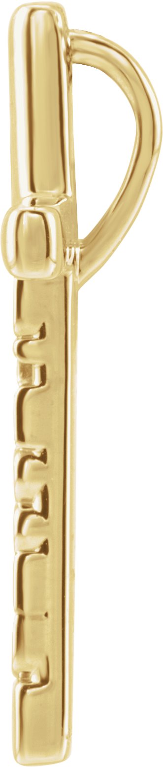 14K Gold Blessed Cross Necklace or Pendant - Yellow Gold - view 2