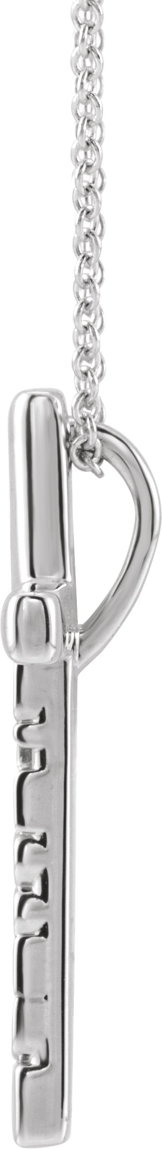 Platinum Blessed Cross Necklace or Pendant - view 2