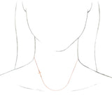 14K Gold Sideways Cross Necklace – 14.4x6.8mm - Rose Gold - view 3