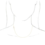 14K Gold Round Natural Diamond Accented Sideways Cross Necklace - Yellow Gold - view 5