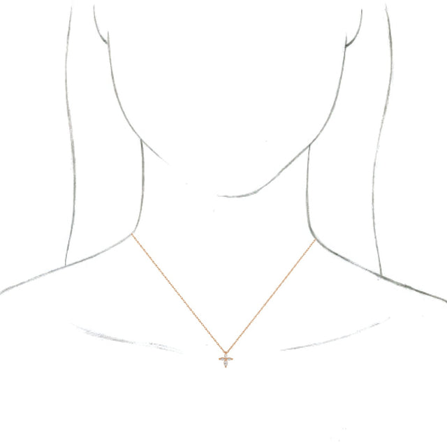 14K Gold Cross Necklace or Pendant - Rose Gold - view 6