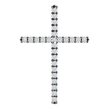 14K Gold Round Natural Diamond Cross Pendant – up to 1/4 CTW - White Gold - view 7
