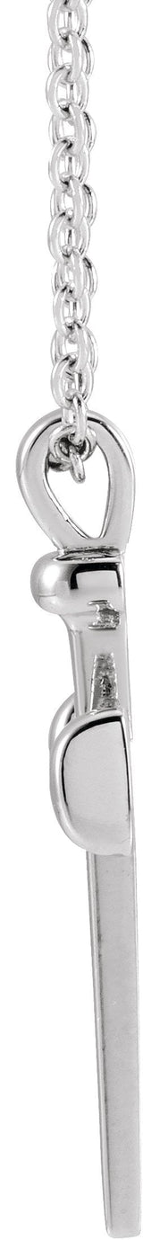 Platinum Nail Cross Necklace or Pendant - view 4