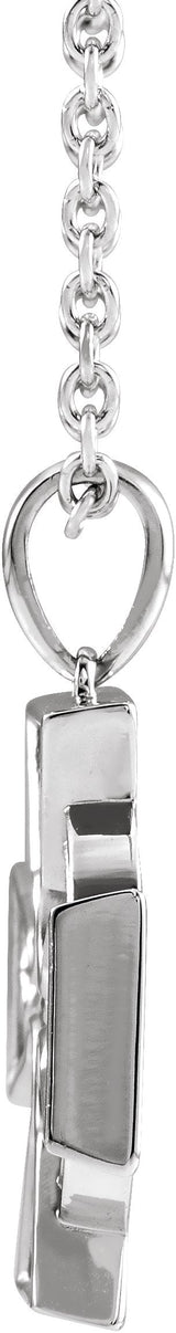 Platinum Celtic-Inspired Cross Necklace or Pendant - view 2