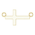 14K Gold Sideways Cross Necklace – 12x5.9mm - Yellow Gold