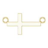 14K Gold Sideways Cross Necklace – 12x5.9mm - Yellow Gold