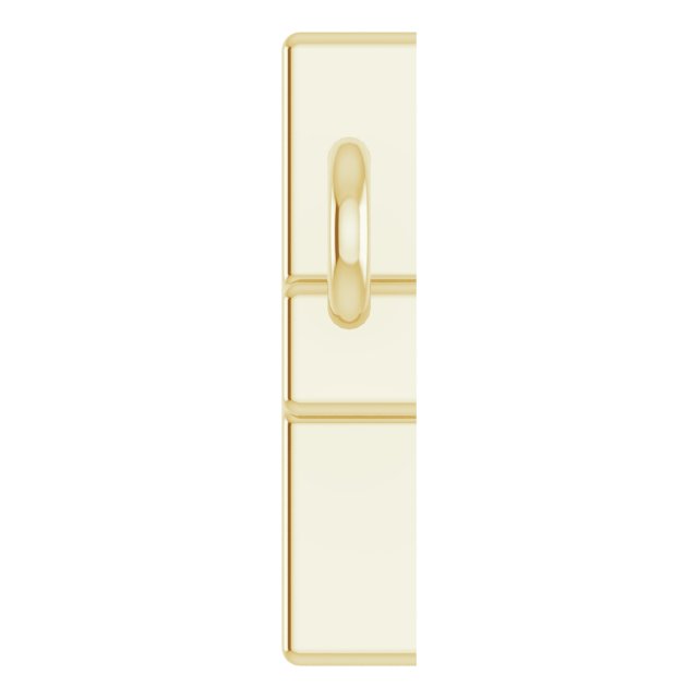 14K Gold Sideways Cross Necklace – 12x5.9mm - Yellow Gold - view 3