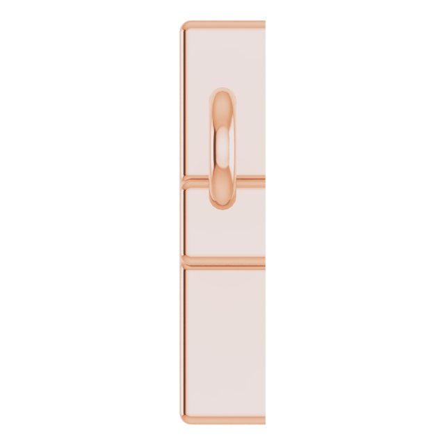 14K Gold Sideways Cross Necklace – 12x5.9mm - Rose Gold - view 3
