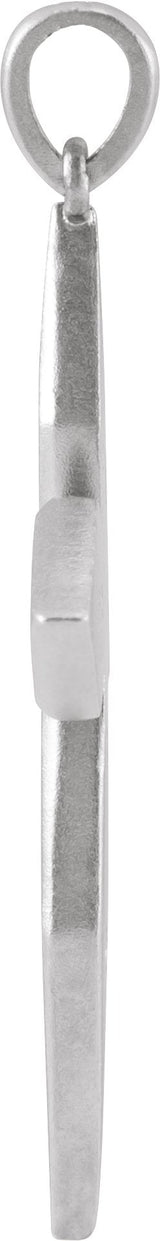 Platinum Round Natural Diamond Accented Cross Necklace or Pendant II - view 4