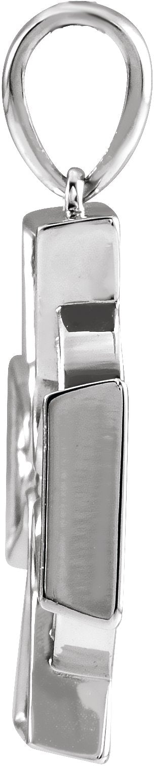 Platinum Celtic-Inspired Cross Necklace or Pendant - view 2