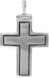 10K Gold Cross Ash Holder Necklace or Pendant II - White Gold