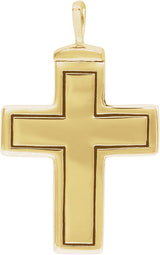 10K Gold Cross Ash Holder Necklace or Pendant II - Yellow Gold