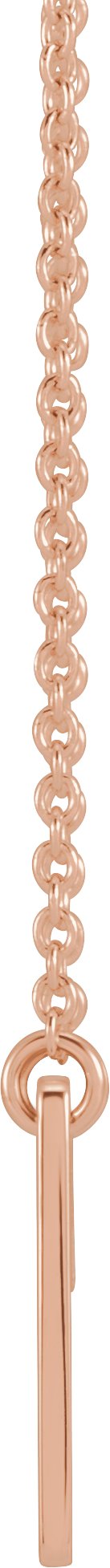 14K Gold Pierced Cross Necklace - Rose Gold - view 2