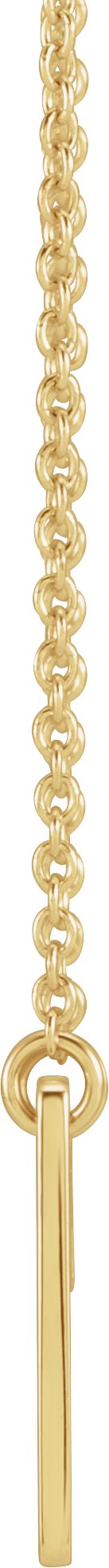 14K Gold Pierced Cross Necklace - Yellow Gold - view 2