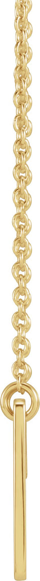 14K Gold Pierced Cross Necklace - Yellow Gold - view 2