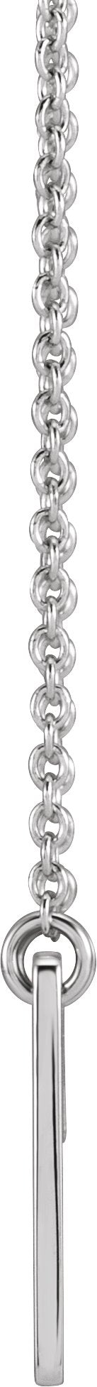 14K Gold Pierced Cross Necklace - White Gold - view 2