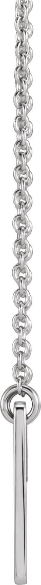 14K Gold Pierced Cross Necklace - White Gold - view 2