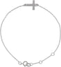 Platinum Engravable Cross Bracelet
